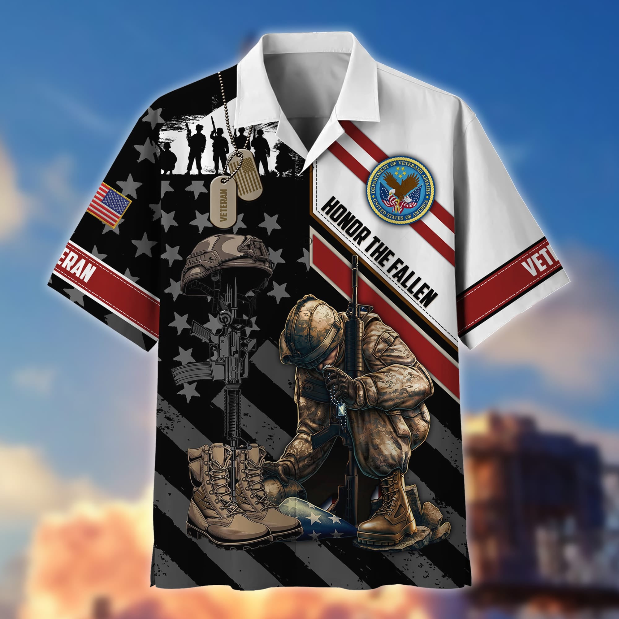 Premium Honor The Fallen US Veteran Polo And Hawaii Shirt