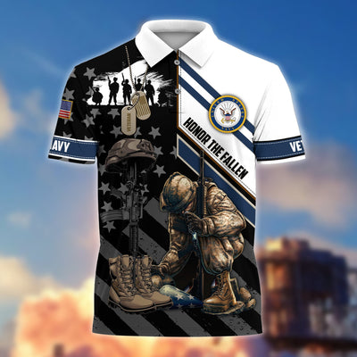 Premium Honor The Fallen US Veteran Polo And Hawaii Shirt