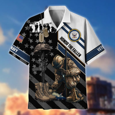 Premium Honor The Fallen US Veteran Polo And Hawaii Shirt
