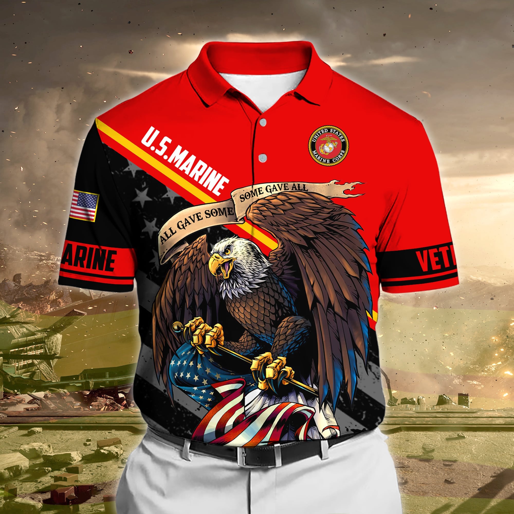 Premium Honoring All Who Served US Veteran Polo And Hawaii Shirt