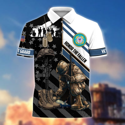 Premium Honor The Fallen US Veteran Polo And Hawaii Shirt