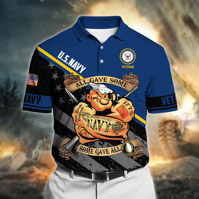 Premium All Gave Some Some Gave All US Veteran Polo Shirt