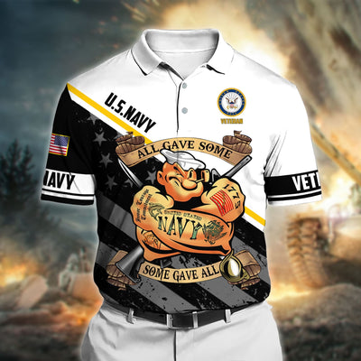 Premium All Gave Some Some Gave All US Veteran Polo Shirt