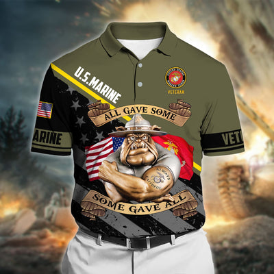 Premium All Gave Some Some Gave All US Veteran Polo Shirt