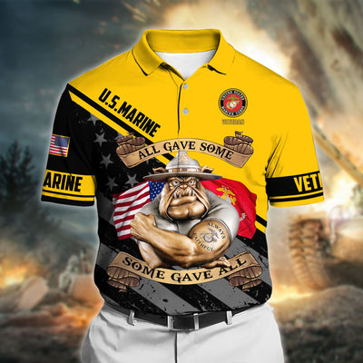 Premium All Gave Some Some Gave All US Veteran Polo Shirt