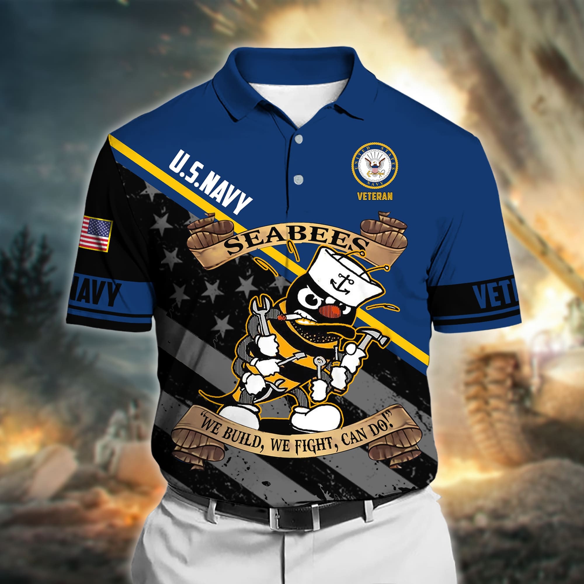 Premium All Gave Some Some Gave All US Veteran Polo Shirt