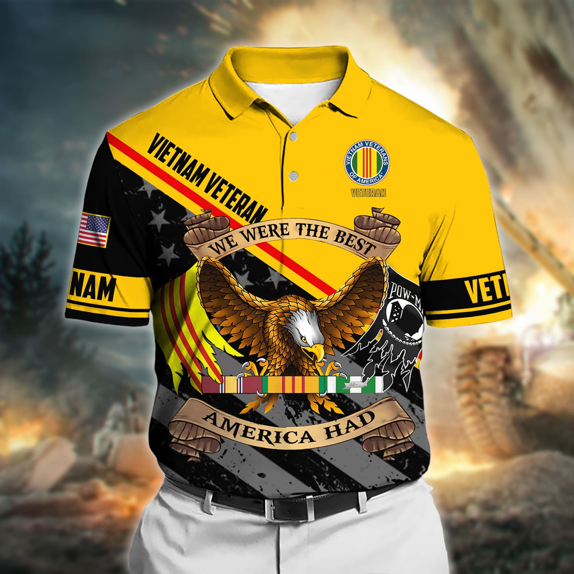 Premium All Gave Some Some Gave All US Veteran Polo Shirt