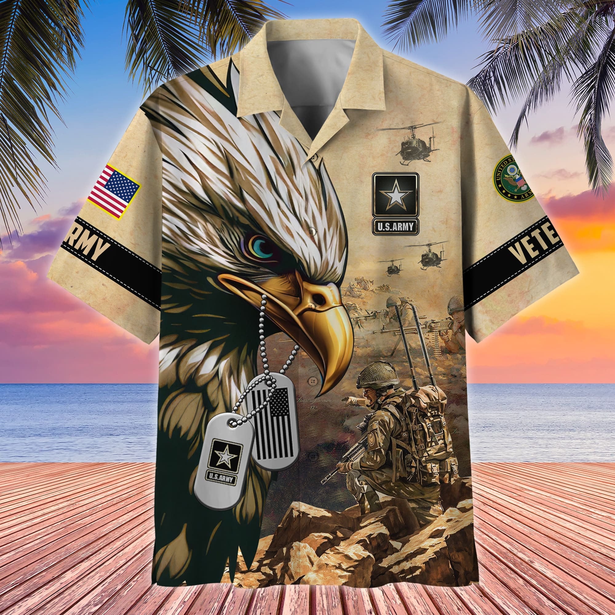 Premium American Pride US Veteran Hawaii Shirt