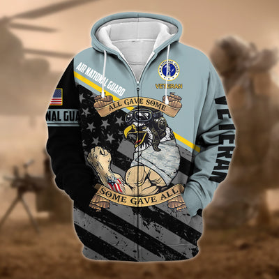 Premium US Military Services US Veteran Zip Hoodie