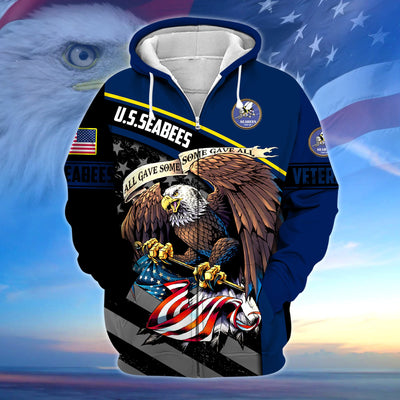 Premium All Gave Some Some Gave All US Veteran Zip Hoodie
