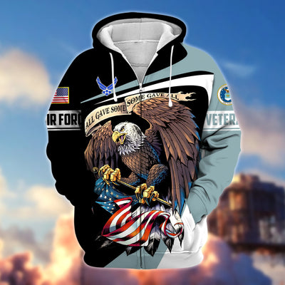 Premium Eagle US Veteran Zip Hoodie