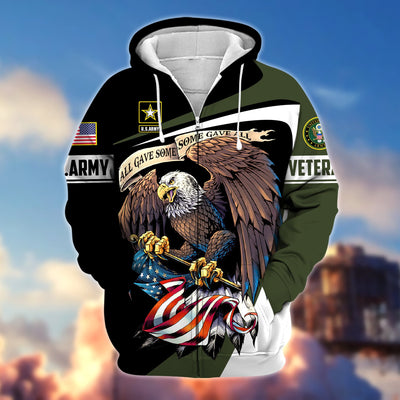 Premium Eagle US Veteran Zip Hoodie