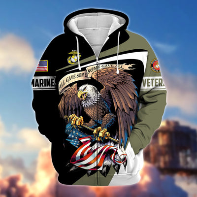 Premium Eagle US Veteran Zip Hoodie