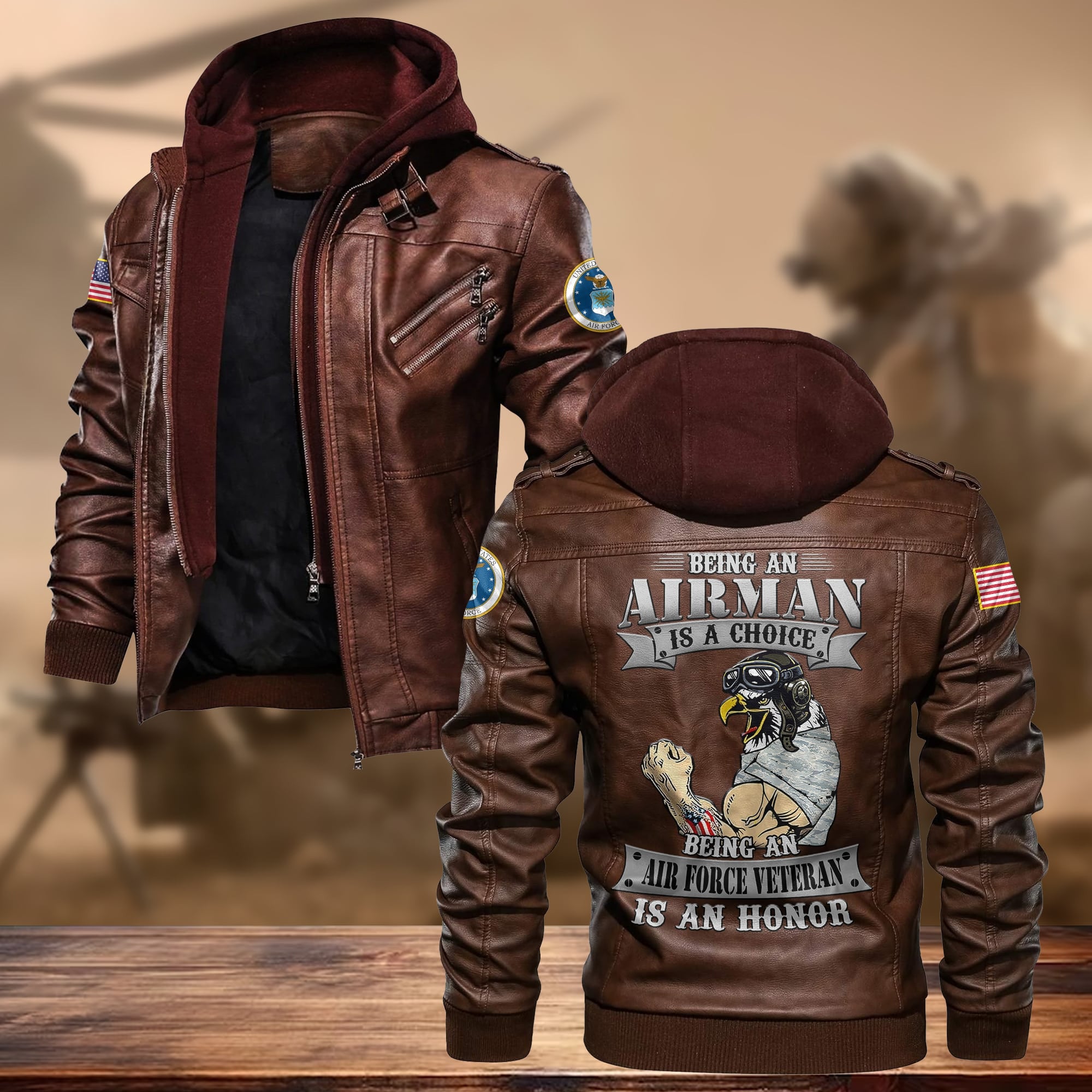 Premium US Veteran Leather Jacket