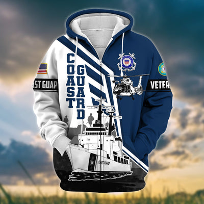 Premium Honoring All Who Served US Veteran Zip Hoodie