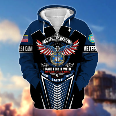 Premium Freedom Is Not Free US Veteran Zip Hoodie