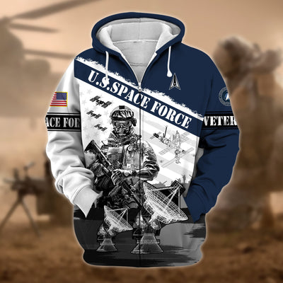 Premium Honoring All Who Served US Veteran Zip Hoodie