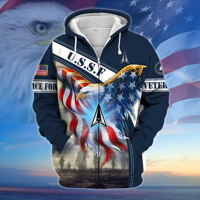 Premium American Pride US Veteran Zip Hoodie