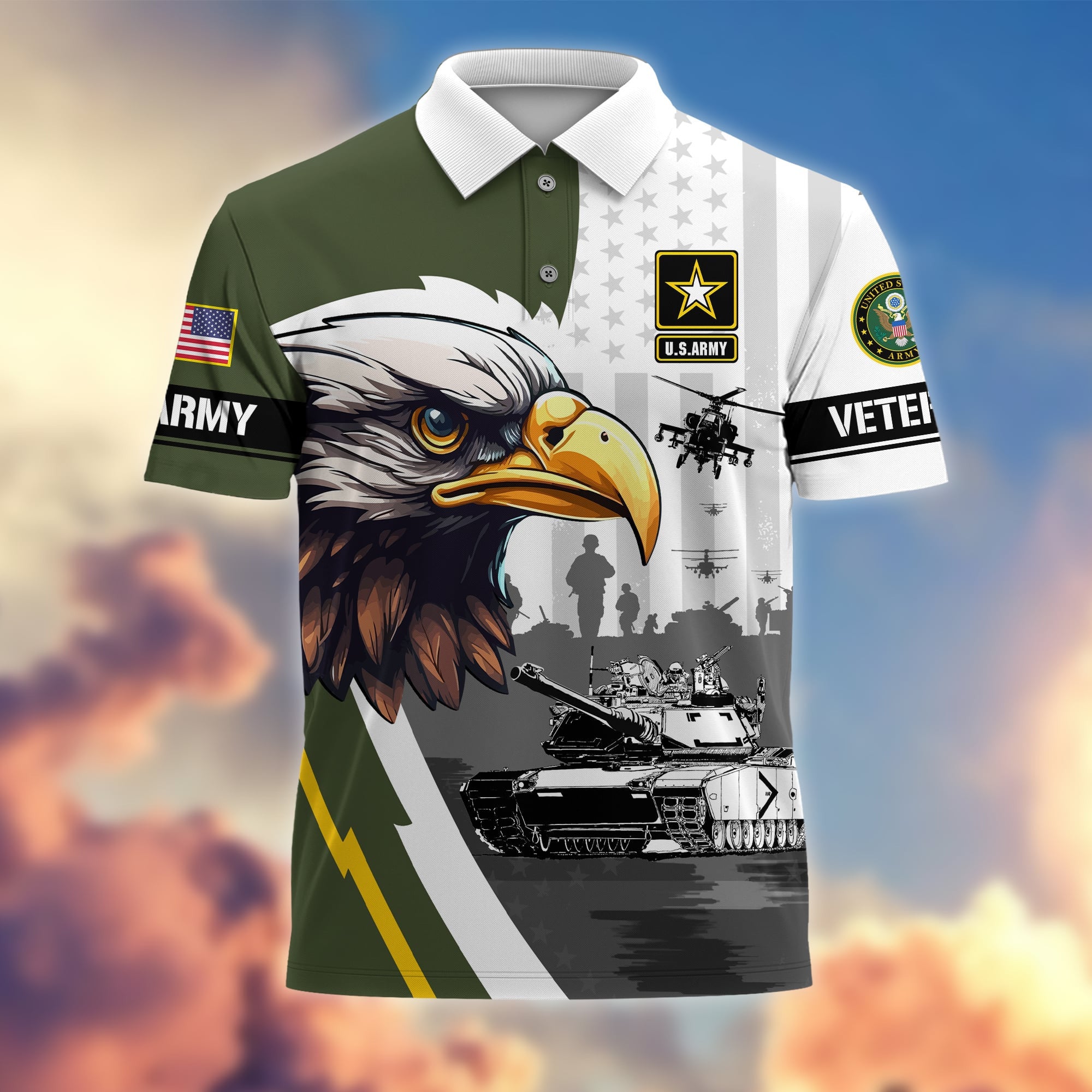 Premium Honoring All Who Served US Veterans Polo Shirt