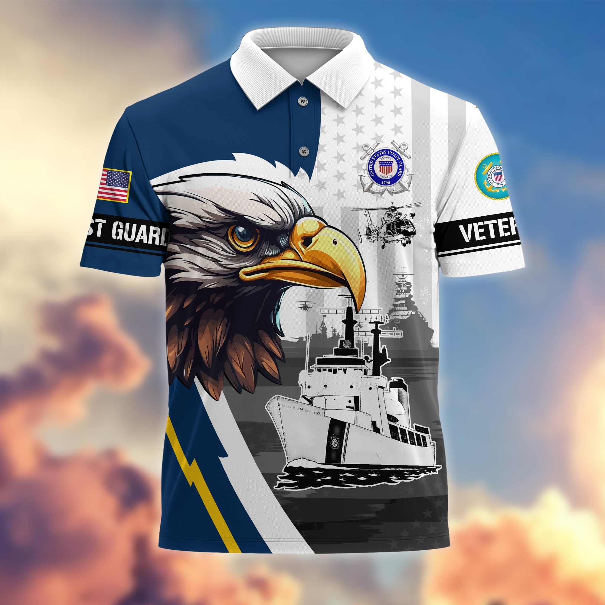 Premium Honoring All Who Served US Veterans Polo Shirt