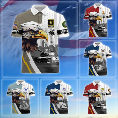 Premium Honoring All Who Served US Veterans Polo Shirt