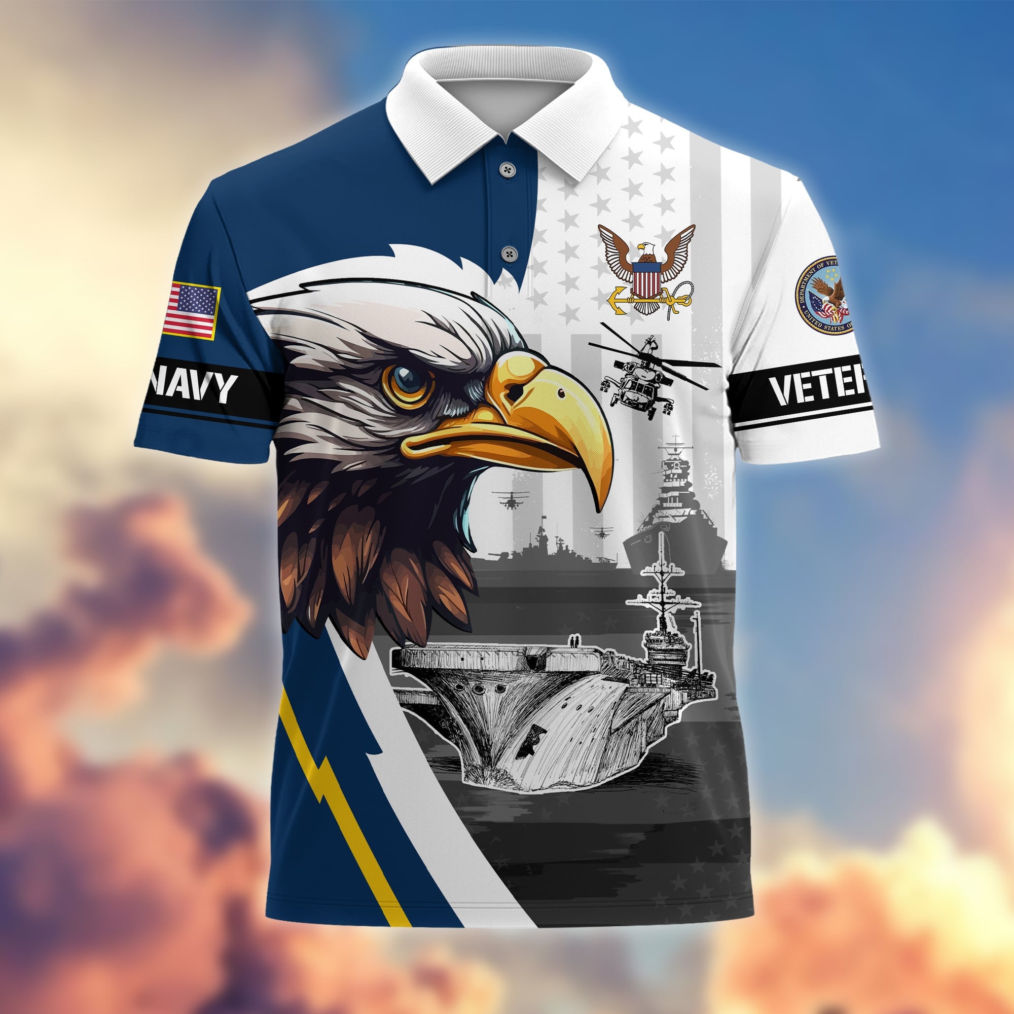 Premium Honoring All Who Served US Veterans Polo Shirt