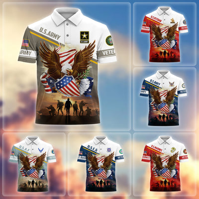 Premium Proudly Served US Veterans Polo Shirt