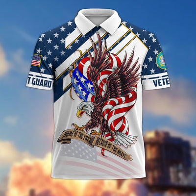 Premium Home Of The Free Becase Of The Brave US Veterans Polo Shirt