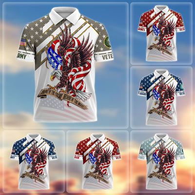 Premium Home Of The Free Becase Of The Brave US Veterans Polo Shirt