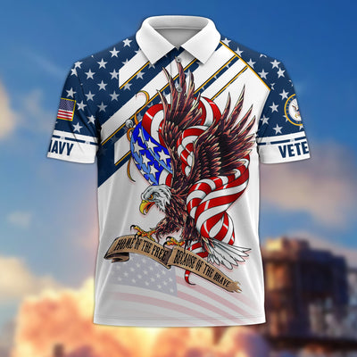 Premium Home Of The Free Becase Of The Brave US Veterans Polo Shirt