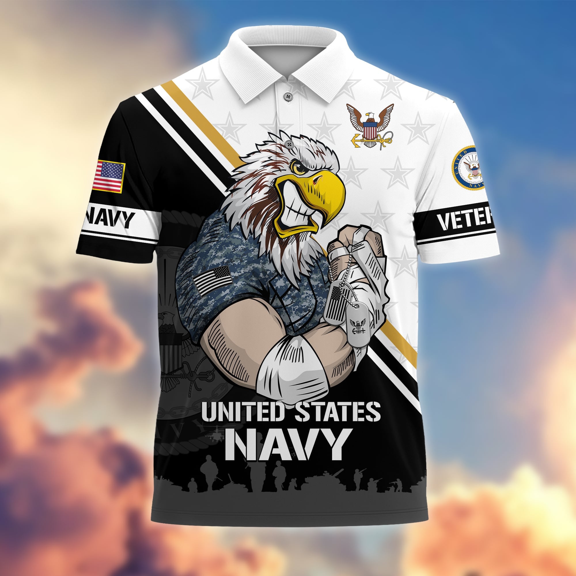 Premium Proudly Served US Veterans Polo Shirt