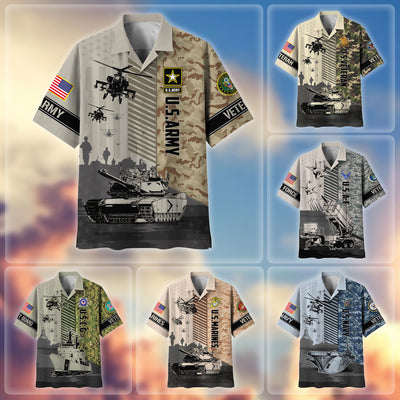 Premium Multiple US Military Services US Veterans Hawaii Shirt