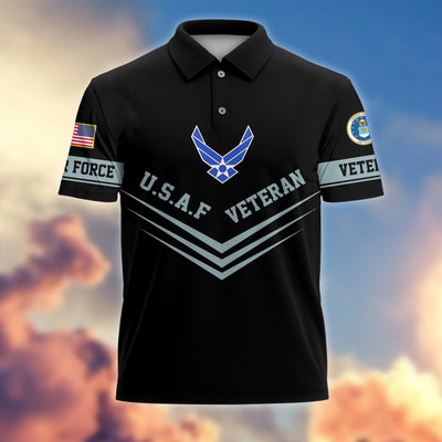 Premium Multiservice US Veterans Polo Shirt