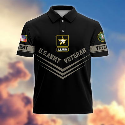 Premium Multiservice US Veterans Polo Shirt