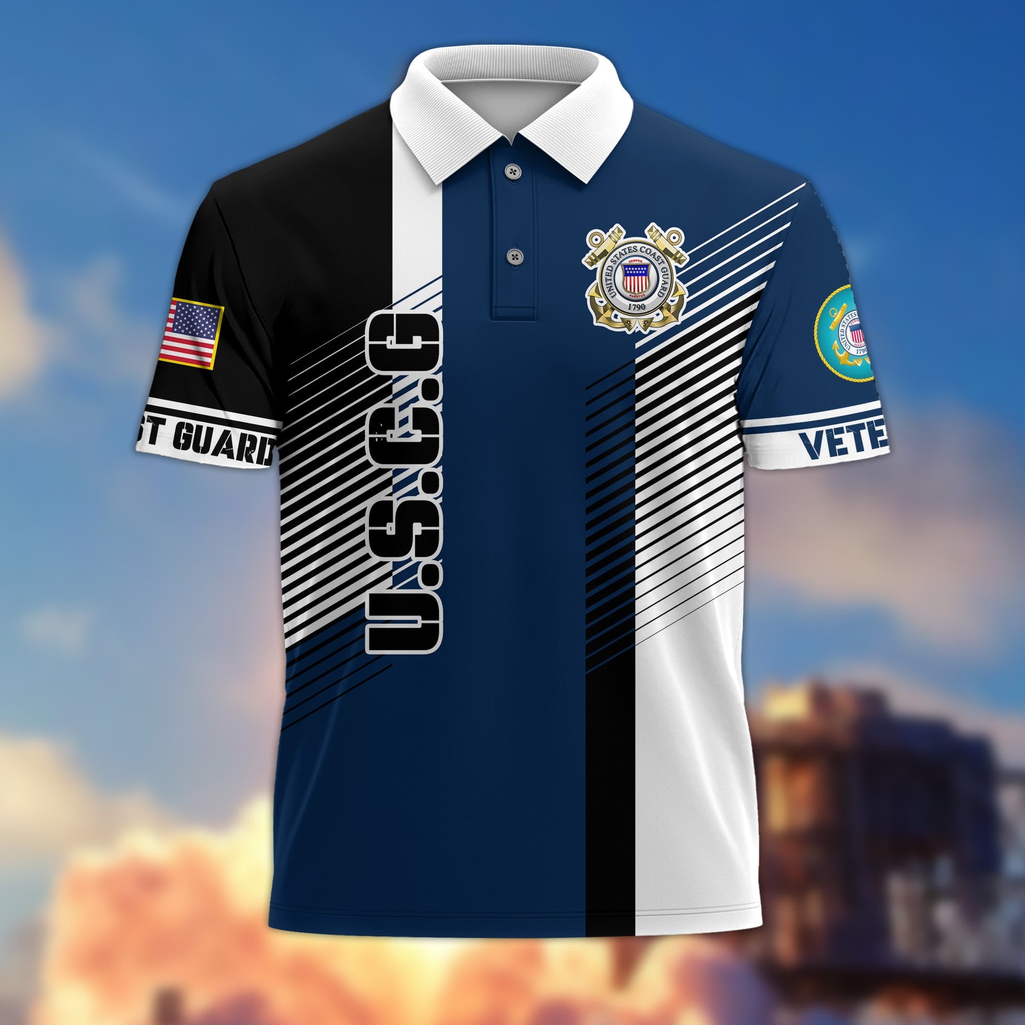 Premium Proudly Served US Veterans Polo Shirt