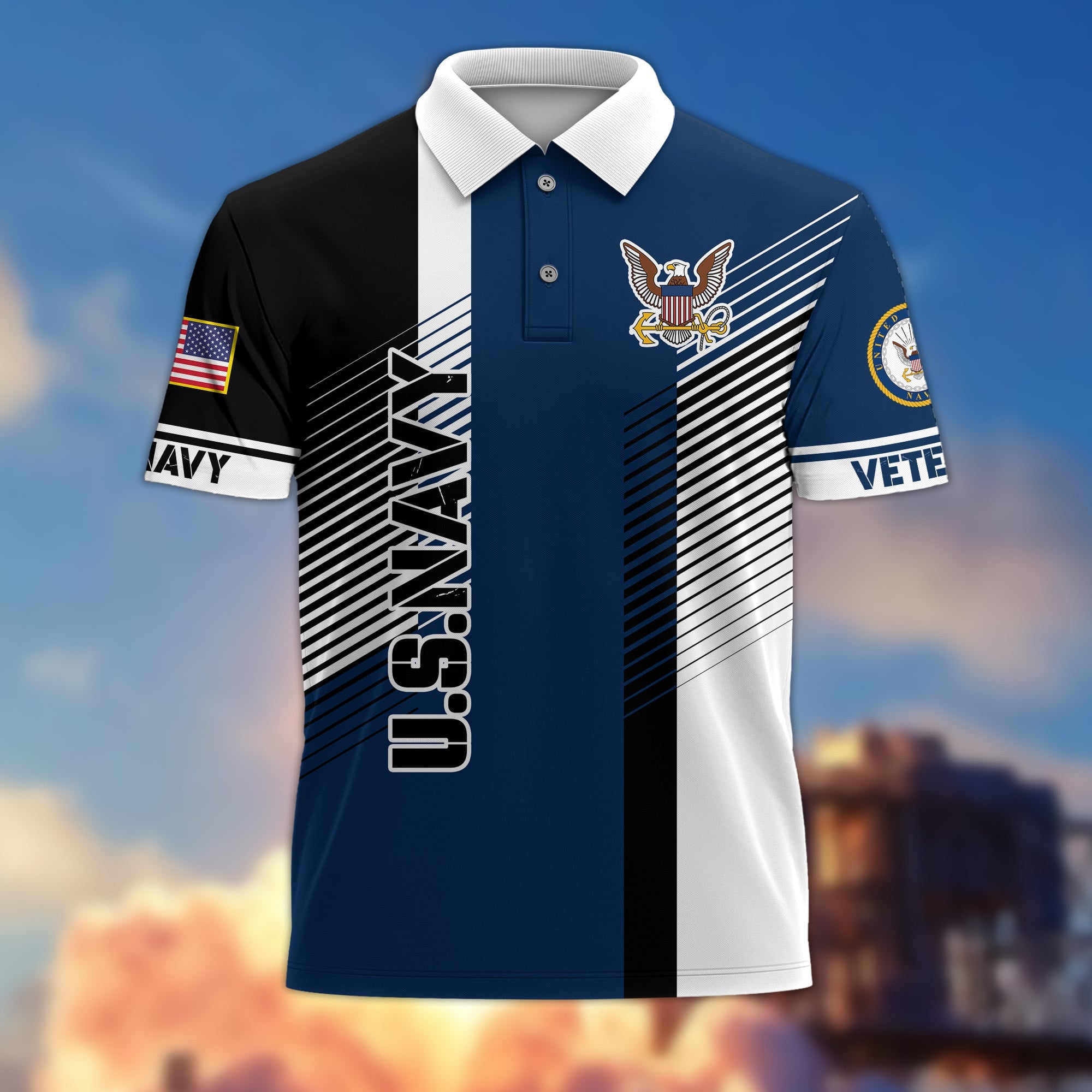 Premium Proudly Served US Veterans Polo Shirt
