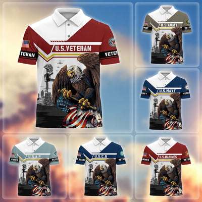 Premium Honoring All Who Served US Veterans Polo Shirt