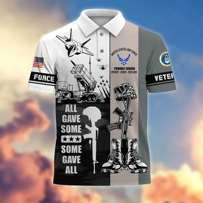 Premium All Gave Some Some Gave All US Veterans Polo Shirt