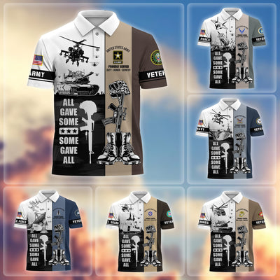 Premium All Gave Some Some Gave All US Veterans Polo Shirt