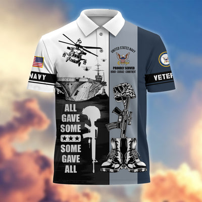 Premium All Gave Some Some Gave All US Veterans Polo Shirt