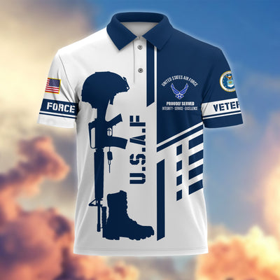 Premium Proudly Served US Veterans Polo Shirt