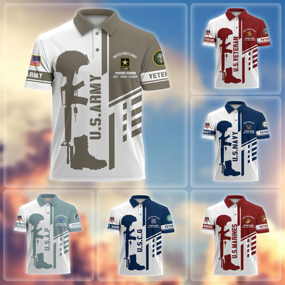 Premium Proudly Served US Veterans Polo Shirt