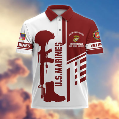 Premium Proudly Served US Veterans Polo Shirt