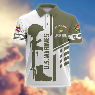Premium Proudly Served US Veterans Polo Shirt