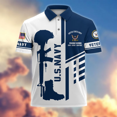Premium Proudly Served US Veterans Polo Shirt