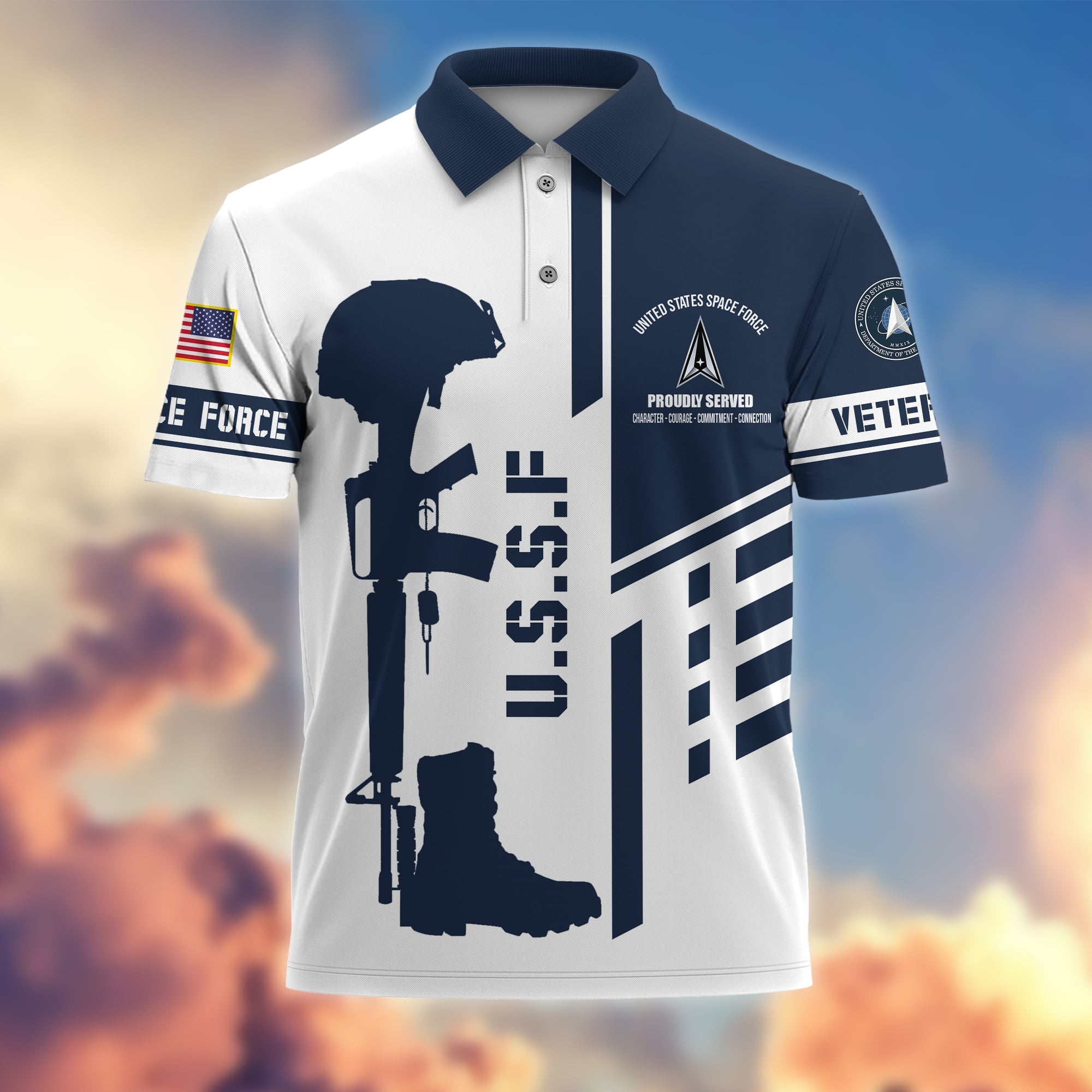 Premium Proudly Served US Veterans Polo Shirt