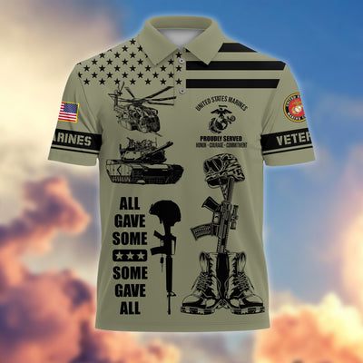 Premium All Gave Some Some Gave All US Veterans Polo Shirt