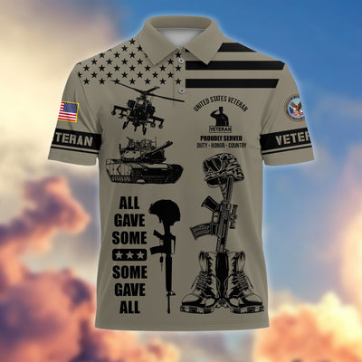 Premium All Gave Some Some Gave All US Veterans Polo Shirt