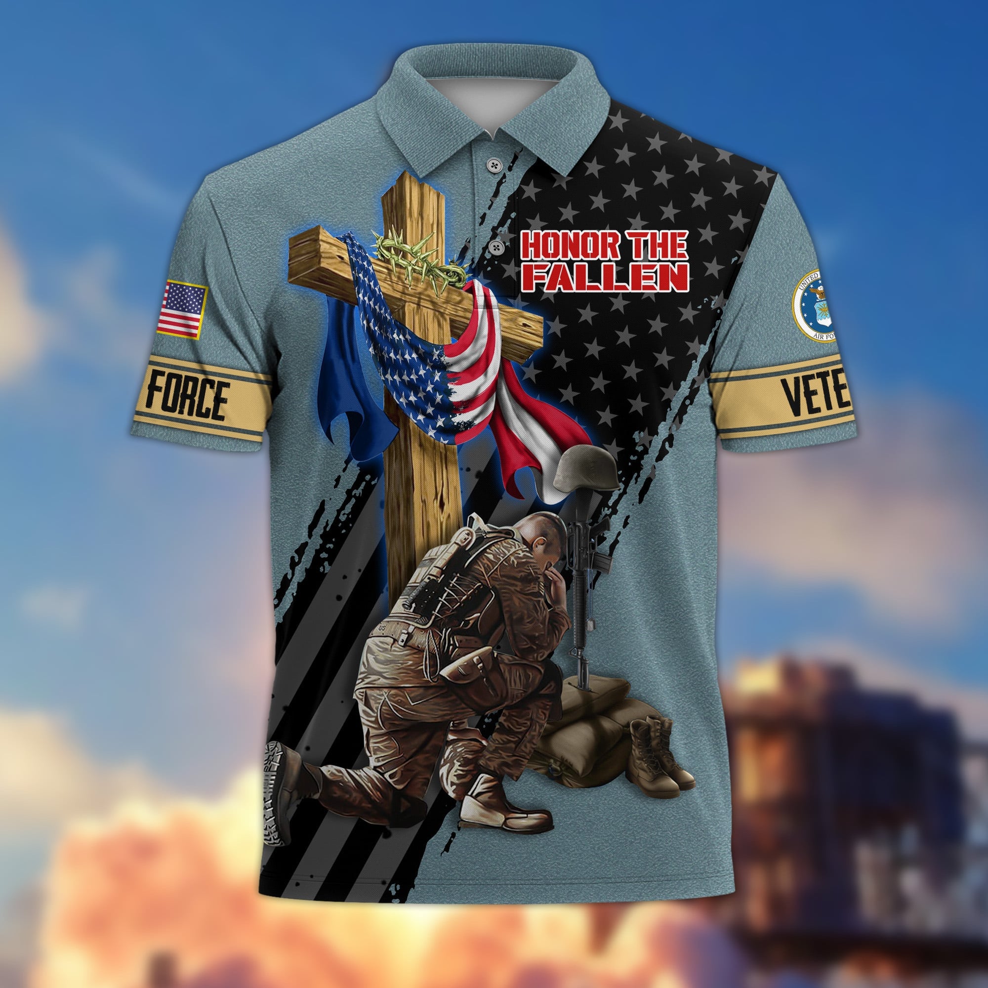 Premium Honor The Fallen US Veterans Polo Shirt