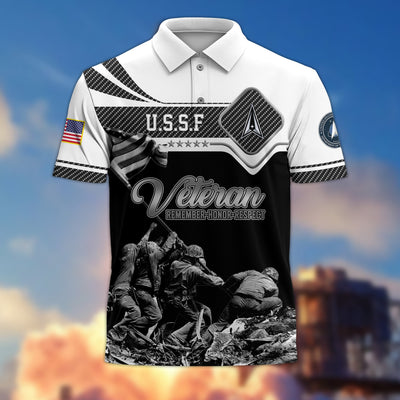 Premium US Veterans Remember - Honor - Respect Polo Shirt